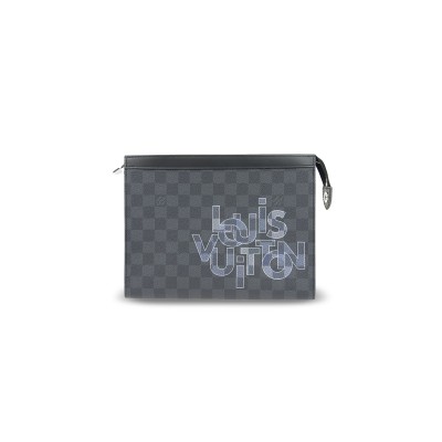 LOUIS VUITTON POCHETTE VOYAGE MM WHITE LOGO N41696 (27*21*3cm)